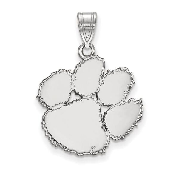 14k White Gold Clemson U Large Pendant